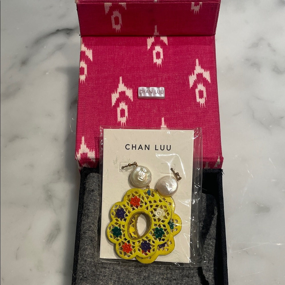 Chan Luu Yellow Floral Multicolor Earrings
